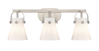 Downtown Urban Three Light Bath Vanity in Satin Nickel (405|423-3W-SN-G411-6WH)