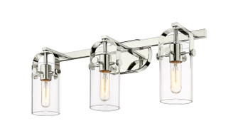 Downtown Urban Three Light Bath Vanity in Polished Nickel (405|423-3W-PN-G423-7CL)