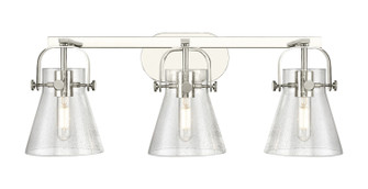 Downtown Urban Three Light Bath Vanity in Polished Nickel (405|423-3W-PN-G411-6SDY)