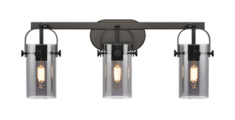 Downtown Urban Three Light Bath Vanity in Matte Black (405|423-3W-BK-G423-7SM)