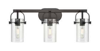 Downtown Urban Three Light Bath Vanity in Matte Black (405|423-3W-BK-G423-7SDY)