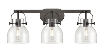 Downtown Urban Three Light Bath Vanity in Matte Black (405|423-3W-BK-G412-6CL)