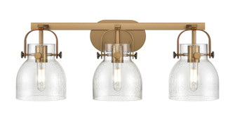 Downtown Urban Three Light Bath Vanity in Brushed Brass (405|423-3W-BB-G412-6SDY)
