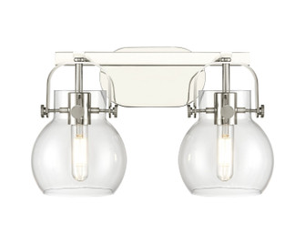 Downtown Urban Two Light Bath Vanity in Polished Nickel (405|423-2W-PN-G410-6CL)