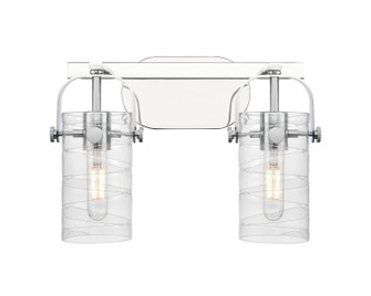 Downtown Urban Two Light Bath Vanity in Polished Chrome (405|423-2W-PC-G423-7DE)