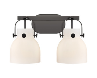 Downtown Urban Two Light Bath Vanity in Matte Black (405|423-2W-BK-G412-6WH)