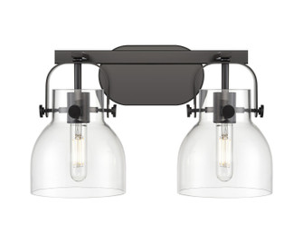 Downtown Urban Two Light Bath Vanity in Matte Black (405|423-2W-BK-G412-6CL)