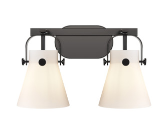 Downtown Urban Two Light Bath Vanity in Matte Black (405|423-2W-BK-G411-6WH)