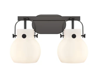 Downtown Urban Two Light Bath Vanity in Matte Black (405|423-2W-BK-G410-6WH)