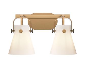 Downtown Urban Two Light Bath Vanity in Brushed Brass (405|423-2W-BB-G411-6WH)