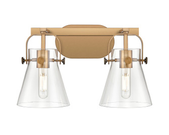 Downtown Urban Two Light Bath Vanity in Brushed Brass (405|423-2W-BB-G411-6CL)