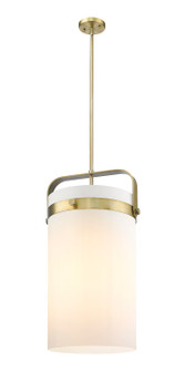 Downtown Urban Four Light Pendant in Brushed Brass (405|413-4SL-BB-G413-4S-12WH)