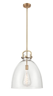 Downtown Urban One Light Pendant in Brushed Brass (405|412-1S-BB-16CL)