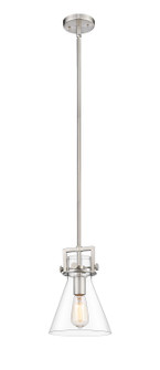 Downtown Urban One Light Mini Pendant in Satin Nickel (405|411-1SS-SN-G411-8CL)