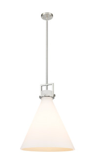 Downtown Urban One Light Pendant in Brushed Satin Nickel (405|411-1SL-SN-G411-18WH)