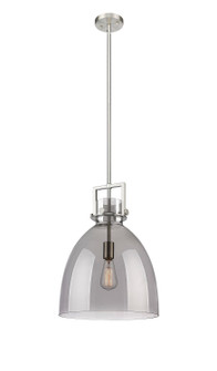 Downtown Urban One Light Pendant in Matte Black (405|411-1SL-BK-G412-14WH)
