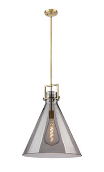 Downtown Urban One Light Pendant in Brushed Brass (405|411-1SL-BB-G411-18SM)