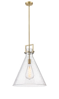 Downtown Urban One Light Pendant in Brushed Brass (405|411-1SL-BB-G411-18SDY)