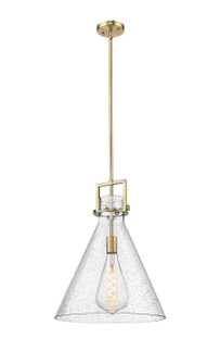 Downtown Urban One Light Pendant in Brushed Brass (405|411-1SL-BB-G411-16SDY)