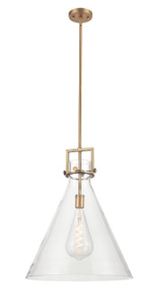 Downtown Urban One Light Pendant in Brushed Brass (405|411-1S-BB-18CL)