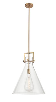 Downtown Urban One Light Pendant in Brushed Brass (405|411-1S-BB-16CL)