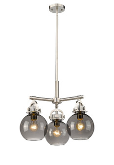 Downtown Urban Three Light Pendant in Satin Nickel (405|410-3CR-SN-G410-7SM)