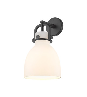 Downtown Urban One Light Wall Sconce in Matte Black (405|410-1W-BK-G412-8WH)