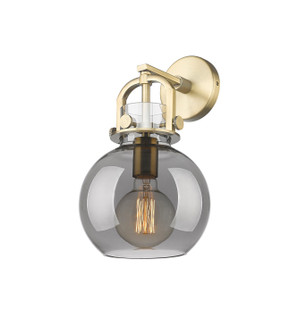 Downtown Urban One Light Wall Sconce in Brushed Brass (405|410-1W-BB-G410-8SM)