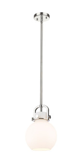 Downtown Urban One Light Pendant in Polished Nickel (405|410-1SS-PN-G410-8WH)