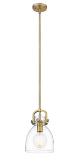 Downtown Urban One Light Pendant in Brushed Brass (405|410-1SS-BB-G412-8CL)