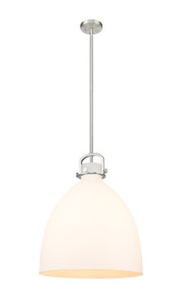 Downtown Urban One Light Pendant in Satin Nickel (405|410-1SL-SN-G412-18WH)
