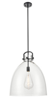 Downtown Urban One Light Pendant in Matte Black (405|410-1SL-BK-G412-18CL)