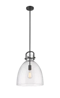 Downtown Urban One Light Pendant in Matte Black (405|410-1SL-BK-G412-14SDY)