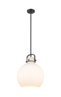 Downtown Urban One Light Pendant in Matte Black (405|410-1SL-BK-G410-14WH)