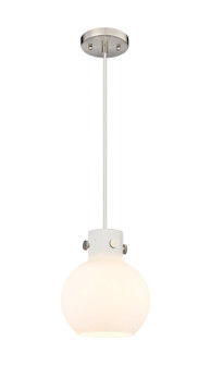 Downtown Urban One Light Mini Pendant in Brushed Satin Nickel (405|410-1PS-SN-G410-8WH)