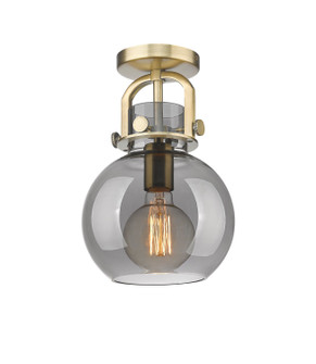 Downtown Urban One Light Semi-Flush Mount in Brushed Brass (405|410-1F-BB-G410-8SM)
