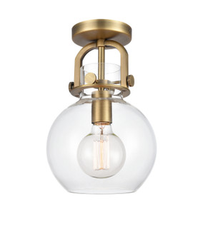 Downtown Urban One Light Semi-Flush Mount in Brushed Brass (405|410-1F-BB-8CL)