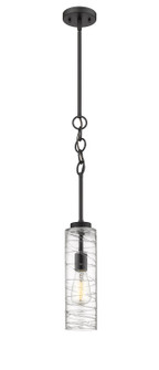 Downtown Urban LED Mini Pendant in Matte Black (405|380-1S-BK-G381-4CL-LED)