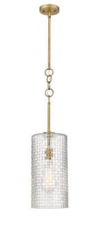 Downtown Urban One Light Mini Pendant in Brushed Brass (405|380-1S-BB-G380-8CL)