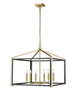 Downtown Urban LED Chandelier in Black Satin Brass (405|376-6CR-BSB-24)