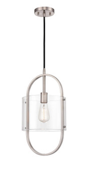 Pelham One Light Mini Pendant in Brushed Satin Nickel (405|371-1P-SN-CL)