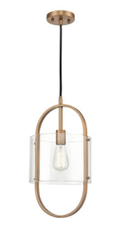 Pelham One Light Mini Pendant in Brushed Brass (405|371-1P-BB-CL)