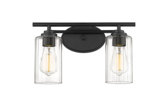 Auralume Two Light Bath Vanity in Matte Black (405|353-2W-BK-CL)