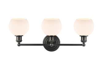 Concord LED Bath Vanity in Matte Black (405|341-3W-BK-G121-6-LED)