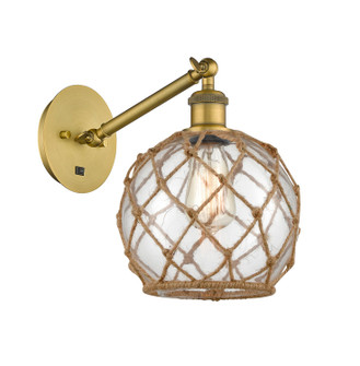 Ballston One Light Wall Sconce in Brushed Brass (405|317-1W-BB-G122-8RB)
