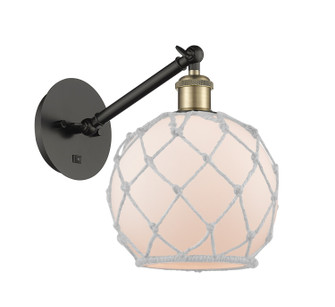 Ballston One Light Wall Sconce in Black Antique Brass (405|317-1W-BAB-G121-8RW)