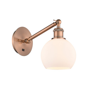 Ballston LED Wall Sconce in Antique Copper (405|317-1W-AC-G121-6-LED)