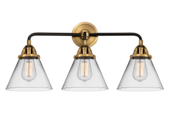 Nouveau 2 Three Light Bath Vanity in Black Antique Brass (405|288-3W-BAB-G42)