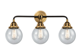 Nouveau 2 Three Light Bath Vanity in Black Antique Brass (405|288-3W-BAB-G204-6)