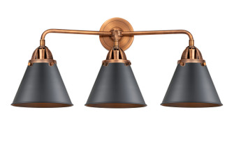 Nouveau 2 Three Light Bath Vanity in Antique Copper (405|288-3W-AC-M13-BK)